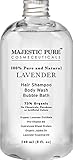 Majestic Pure Shampoo & Body Wash, Organic Lavender 100% Natural, 73% Organic, Sulfate Free, 8 Fluid Ounce