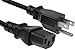 SF Cable 15ft Standard Computer Power Cord NEMA 5-15P to IEC 320 C13-35 AWG Replacement AC Power Cable for PC or Monitor - 125V, 10A