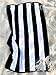 Consumable Depot %100 Cotton, Cabana, Stripe Designed Beach, Bath, Pool, Towel, Made in Turkey (Black White)