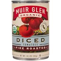 Muir Glen Organic Diced Tomatoes, Fire Roasted,14.5 Oz Cans,12 Pack
