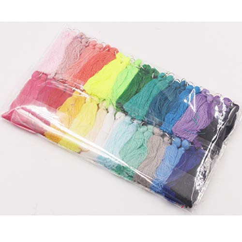 50PCS/25Pairs Handmade DIY Tassels Multicolored Mini Tassels for Earring Jewelry Making,DIY Craft Accessory (2 Inches)