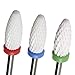Ceramic Nail Drill Bits Set Pro Coarse Medium Fine Grit Manicure Drill Bitselectric nail file bits(Grit: Fine+Medium+COARSE)