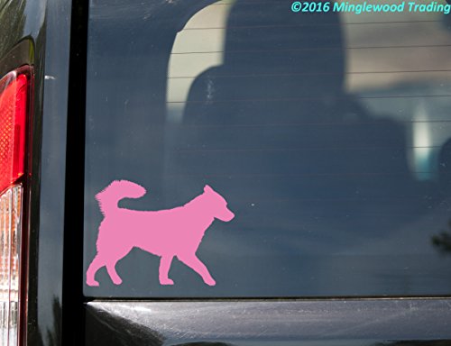 SIBERIAN HUSKY 5" x 3.5" Vinyl Decal Sticker - Alaskan Malamute Spitz Dog - - IVORY