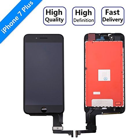 GULEEK screen Replacement for iPhone 7 Plus Black 5.5 inch Retina LCD Screen Replacement 3D Touch Screen Digitizer Frame Assembly Full Set with Repair Tool kit + Instructions.