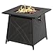 BALI OUTDOORS Firepit LP Gas Fireplace 28" Square Table 50,000BTU Fire Pit, Black primary
