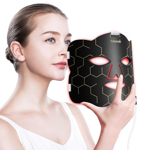 Near-Infrared Light for Face, Portable LED Face mask with Power Bank, Red Light Lamp with Timing Function at Home