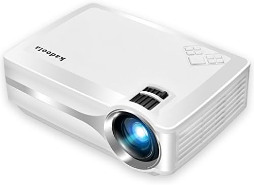 Kadoola Mini Projector, Overhead Projector Support 1080P HDMI USB SD AV VGA Audio for Movie, TV, Xbox - White