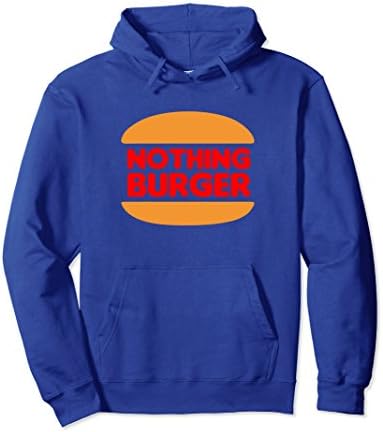 Unisex Nothing Burger Hoodie - NothingBurger Hooded Sweatshirt XL: Royal Blue