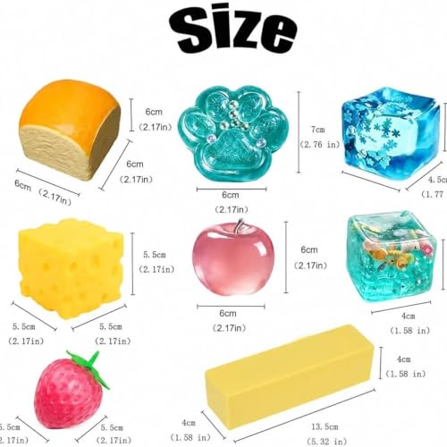 SLEEPHEAD®8-Piece Set Mystery Box, Blind Box Malt Sugar, Creative Slow-Return Squishy, Party Gift, 8 Different Styles