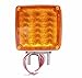 All Star Truck Parts 2pc Amber/Red 39 LED Double Face Stud Mount Pedestal Fender Stop Turn Tail Light for Heavy Truck Trailer Peterbilt Freightliner Kenworth Mack Western Star Left & Right Side Lights