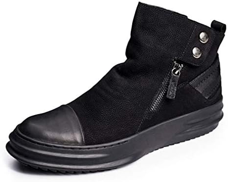 ショートブーツ メンズ 厚底靴 カジュアル ブーツ サイドジップ スニーカー風 柔らかい 革 靴 くしゅくしゅ ハイカット チェルシー 防滑 ベルクロ 歩きやすい 冬 春 紳士靴 防水 ストレートチップ 黒 Ospacp Org Ar