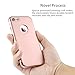 Hedonism iPhone 7 Case [Designers Series] Sleek Ultra Slim iPhone 7 Cases Suede Feel Slender Appearance+[Spare Screen Protector] for Apple iPhone 7-Rose Gold