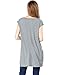 Allegra K Women Letters V Neck Sleeveless Oversize Tunic Top L Dark Grey