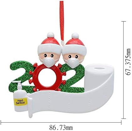 ANATYU DIY Personalized Name Christmas Ornament kit 2020 Family Customized Christmas Decorating Kit Creative Gift for Family A-Family of 2