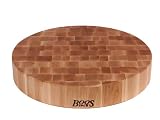 John Boos Block CCB183-R Classic Collection Maple Wood End Grain Round Chopping Block, 18 Inches Round x 3 Inches