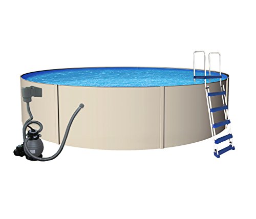 Rugged Steel 15-ft Round 52-in Deep Metal Wall Swimming Pool Package