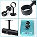 Alise Stainless Steel Shower Curtain Closet Rod Holder Pipe Flange Socket Ceiling Mount Bracket Pipe Fitting Parts Supports,2 Pcs (32mm(1-1/4 Inch Dia.), Matte Black)