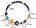 Fesciory Women Solar System Bracelet Universe Galaxy The Eight Planets Guardian Star Natural Stone Beads Bracelet Bangle For Men(Blue Sandstone(Stretch))