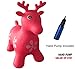 SueSport Inflatable Bouncer Seat, Reindeer, Pump Included Easy to Inflate, Space Hopper, Ride-on Bouncy Animal Hopper, CPSIA, Pink