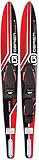 O'Brien Celebrity Combo Water Skis, Red, 68"