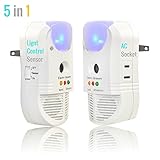 5000 sqft 5in1 Pest Repellent, triple protection pest repeller ultrasonic (electromagnetic pest repeller ionic pest repeller ultrasonic pest repeller), AC socket, Nightlight & Air Purifier ()