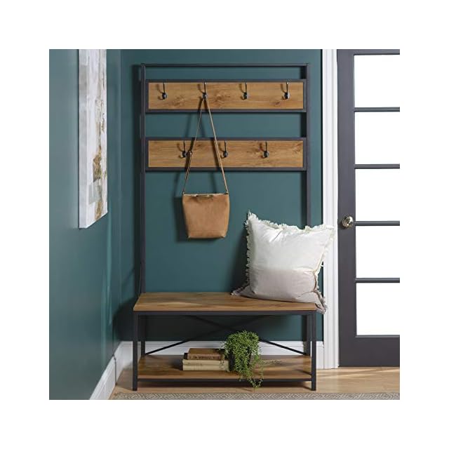 New 72 Inch Tall Hall Tree in Barnwood Color LAVORIST