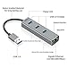 USB to Ethernet Adapter, JAVONTEC USB to 3 Port USB 3.0 Hub with RJ45 10/100/1000 Gigabit Ethernet LAN Wired Network Converter Hub for Laptops, Computers, Tablets and More