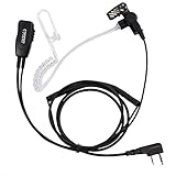 Coodio Professional Surveillance Earpiece Security Headset Bodyguard FBI [Covert Acoustic Tube] Mic Microphone For 2 Pin Kenwood Baofeng Wouxun 2 Way Radio Walkie Talkie