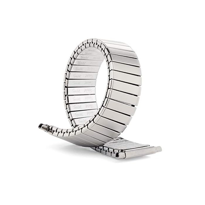 Bracelet Speidel 2 Tons Vintage - Largeur 17-22 Mm - Acier Inoxydable Stretch - Occasion Bon état