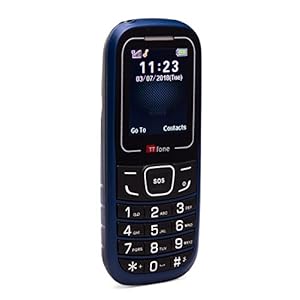 TTfone TT110 Cheap SOS Emergency Mobile Phone – Basic Simple Cheapest Senior Phone – Pay As You Go (Vodafone, Blue)