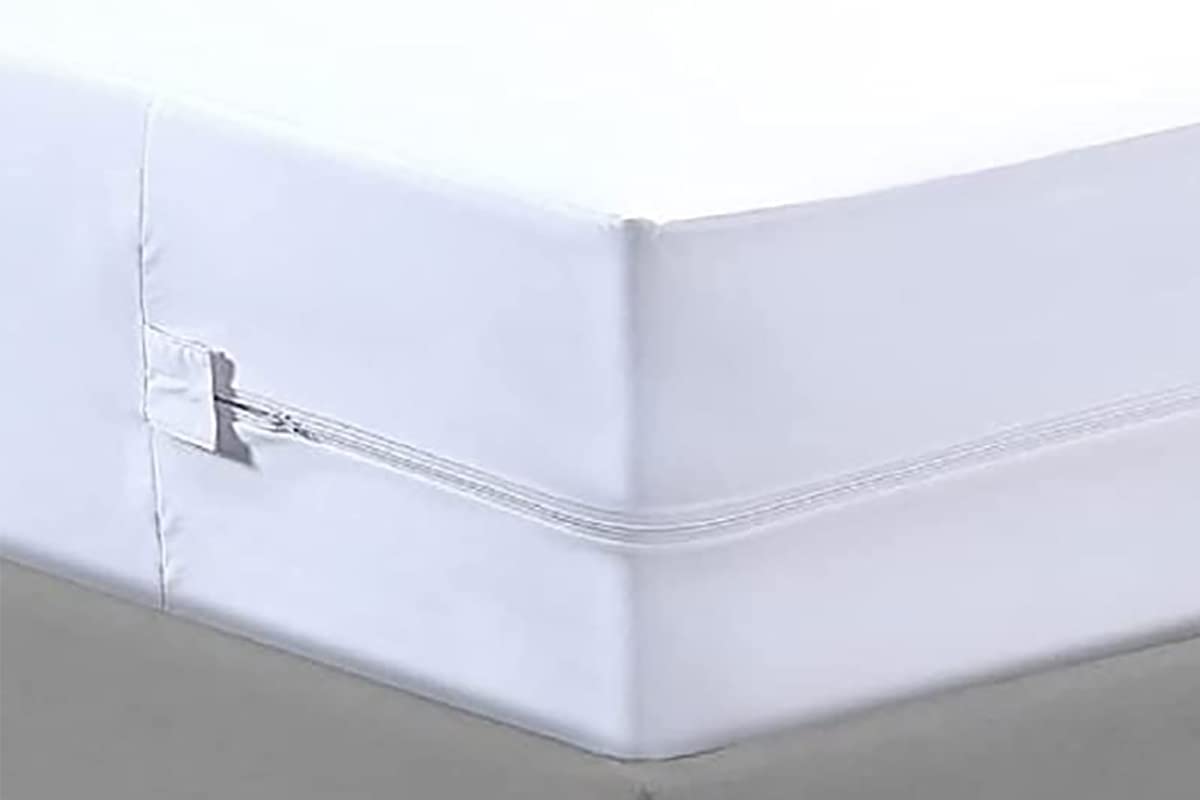 Amigozone Zipped Mattress Protector Total Encasement Zipper Cover for Anti Bug Bed Protection Matress Protectors Covers with Zip (Super King, 30)