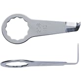 Fein L-Shaped Cutting Blade for Precision Work | Serrated Design for Smooth, Clean Cuts on Cordless MultiMaster Tools, 3/4" Blade Length, 2-Pack, 63903208010