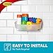 Command Shower Caddy, Clear Frosted, 1-Caddy, 4-Water Resistant Strips, Organize Damage-Free