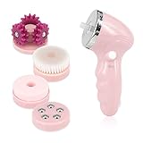 Chialstar Facial Cleansing Brush Deep Skin Care Electric Scrubber Face Spa Massager with 3 Massage Heads
