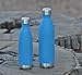 MIRA 12 oz Insulated Water Bottle - Slim Stainless Steel Cola Shape Thermo - Double Wall Hot & Cold Flask (24Hr Cold/12Hr Hot) - Hawaiian Blue