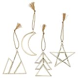 Set of 8 Gold Christmas Ornaments