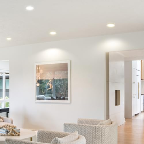zouzai 24 Pack 4 Inch Ultra-Thin LED Recessed Ceiling Light with Junction Box 5CCT Adjustable Dimmable Can-Killer Downlight - ETL and Energy Star Certified (24 Pack 5CCT White, 4 Inch)