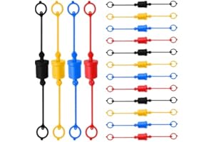 JOJOCY 12 PCS Hydraulic Quick Coupler Male Dust Cap and Female Plug Cover ISO 7241A Yellow Red Blue Black Tractor Hydraulic Coupler Dust Cap for ISO7241-A and ISO5675 Series PARKER AEROQUIP HANSENHA (3/8")