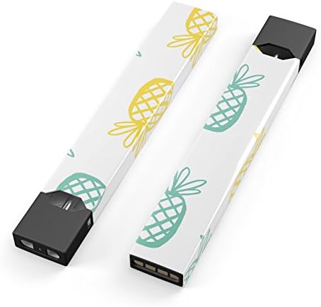 Premium Skin Wrap Decal for The Pax JUUL (Device Not Included) - Protective Sticker - Gold and Mint Pineapple