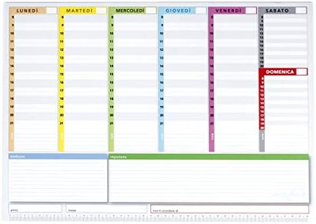 Smart Colors - Weekly Planner 42x30 - Perpetual Table Planner