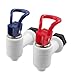 SODIAL(R) Plastic Water Dispenser Machine Faucet Tap 2 Pcs Red Blue White