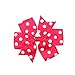 CÉLLOT 40Pcs 3 Inch Boutique Grosgrain Ribbon Pinwheel Hair Bows Alligator Clips For Girls Toddlers Hair Accessories Teens Gifts In Pairs (Polka Dot)