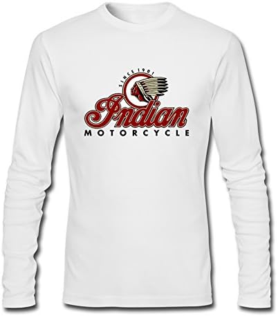 Wenting Zhuo Men's Indian Motorcycles Long Sleeve T-Shirts
