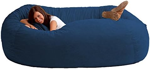 FUF 7 ft. XXL Comfort Suede Bean Bag Sofa