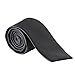 Luther Pike Mens Satin Skinny Necktie Tuxedo & Wedding Tie (Black)
