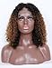 Brazilian Human Hair Curly Wigs for Black Women Kinky Curly Lace Front Wigs With Baby Hair Two Tone Ombre Color 1B/30 14inch