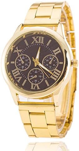 Toponly watches Women Watches,Toponly Women Roman Numerals Quartz Stainless Steel Wrist Watch Life Waterproof (FASHION Gold)