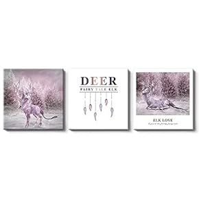 3 Piece Canvas Wall Art for Living Room Bedroom Home Artwork Paintings Cartoon Ready to Hang - 12"x12"x3 Panels