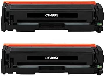 WonderTec Compatible Toner Cartridges Replacement for HP CF400X for HP Color LaserJet Pro MFP M277dw, M277n, M277c6, M252dw, M252n - (Black, 2 Pack, 2800 Pages)