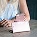 Dreem Fibonacci 2-in-1 Wallet-Case for iPhone 8-Plus & 7-Plus, Magnetic Detachable PC Slim-Case, Luxury Vegan Leather, RFID Protection, Smart 2-Way Stand, Gift-Box - Rose-Gold